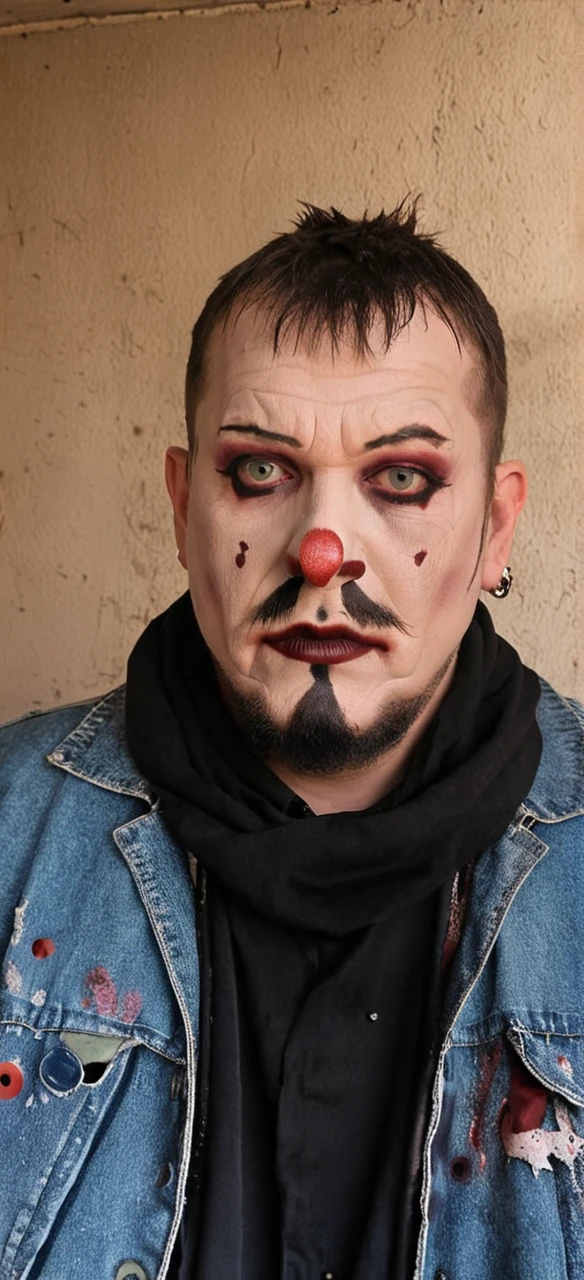horror style, it, clown , dark, eerie, gothic, macabre