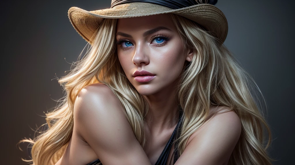 ultra realistic professional full body camera(((2 hugging lady, blonde black hair kissing each other ))) (photo 1028k qhd) by (James C. Christensen:1.2|Jeremy Lipking:1.1), (Dittmann Anna:0.3), (jiner:0.3), (mise au point nette:1.3) lndswgnr,High detail, instagram top model,blonde hair, beautiful detailed ice baby blue eyes, 64k eyes,(eye makeup:1.2) sleeping Pose of the Instagram model, perfect button nose, attractive lip shape has an upper-to-lower lip ratio of 1:2, perfect ivory skin confiant, (((anatomycally perfect 25 old ladie hand,finger, nail))),fille en forme Fille maigre et ????, ??????:1.2, anatomie parfaite, Perfect symmetry:1.2, Realstic position, realistic and gorgeous face:1.2, perfect face, highly detailled, happy, confident, ighting cinematic, Lighting scene, soft lights, instagram standing pose (((ice baby blue eyes, Fille maigre et ????, ??????:1.2 perfect charming face, attractive lip and nose.  mesmerizing masterpiece, crafted with the utmost precision and attention to detail. This photo is available in the highest quality, ranging from 4K to 8K resolution, ensuring an ultra-detailed visual experience. The realism achieved through photorealistic techniques, HDR rendering, and physically-based rendering is truly remarkable.

The painting is executed with an ultra-fine brushstroke, resulting in sharp focus and extreme detail. Every aspect of the composition is meticulously rendered, showcasing the artist's professionalism and dedication to their craft.

Vivid colors burst from the canvas, creating a captivating portrait. The subject is adorned in a cowgirl costume, complete with a stylish cowboy hat. Her blond hair cascades down, framing her face beautifully. The artist has paid meticulous attention to detail, capturing the intricate beauty of her eyes, lips, and facial features.

The cowgirl's outfit is adorned with a bandana and frills, adding a playful and flirty touch. A hide vest completes the ensemble, creating a skimpy yet alluring outfit.