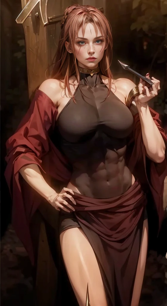 muscular girl, Asgard，Valkyrie，Lady Knight，anatomical correct，epic fantasy digital art，Masterpiece artwork，8K，high definition resolution，detailed drawing，high qulity，, epic composition,