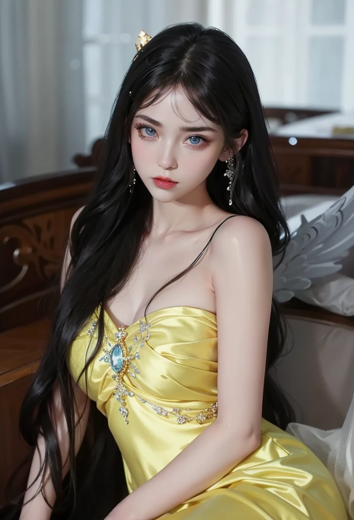 Royal sisters,Exquisite eyes,Frozen queen,Put the crown on your head,Detailed facial expressions body,tall and big,Glamorous characters,Leg length,4K,HD,Sensual,White translucent lace,白皙Full figure,Little cherry mouth,Beautiful and lovely,Full figure,Glossy Gel Coat,Vampire Queen in luxurious gown,Have a tattoo(Intricate tattoo designs),Ice Princess,Rich facial details, Angel,Eyes are blue(Pupils as deep as the starry sky),Gorgeous silk(Silky reflective)