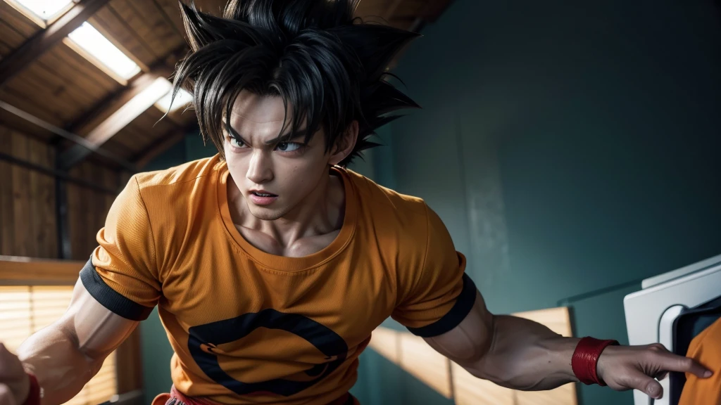 Super Saiyan Goku wearing the Flamengo shirt
