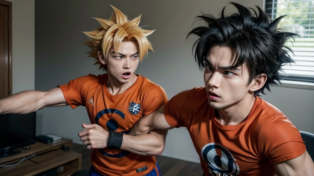Super Saiyan Goku wearing the Flamengo shirt