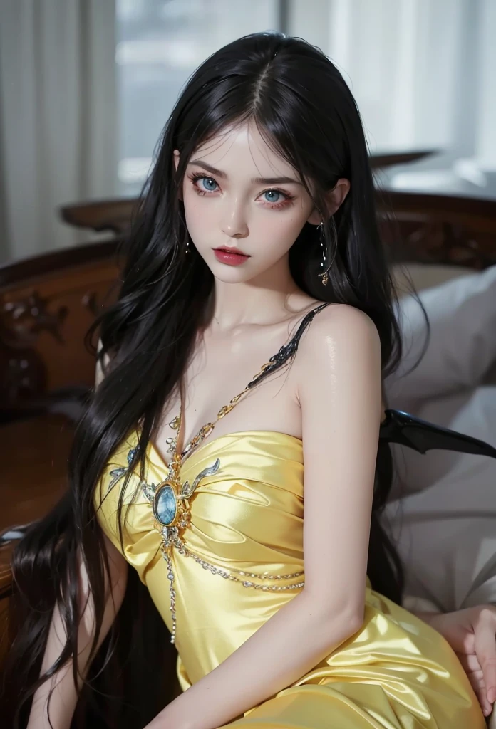 Detailed image quality，Pandora the Witch，wing, Succubus Theme，堕落Angel，Excellent，scary，Secret Terror，Tentacles，With eyes，Uncanny Valley Effect，Beast Blood Moon，skeleton，vampire，Hellfire，Dark Queen，Angel，magician magic witch，16岁Angel，Eyes are blue(Pupils as deep as the starry sky)，Gorgeous tattoo designs all over the body，