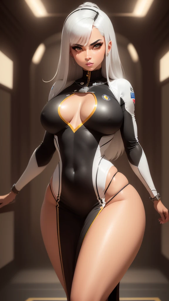 Girl in space with a spaceship in the background, thick and smooth warframe thighs, gynoid body, Usa un Space suit, Centaur Astronaut, Retrato Anime Space Cadet Girl, en Space suit, vestido con Space suit, con un Space suit puesto, biomechanical oppai, Totally adequate space, Spacesuit, Thicc, Silver space suit, Space suit