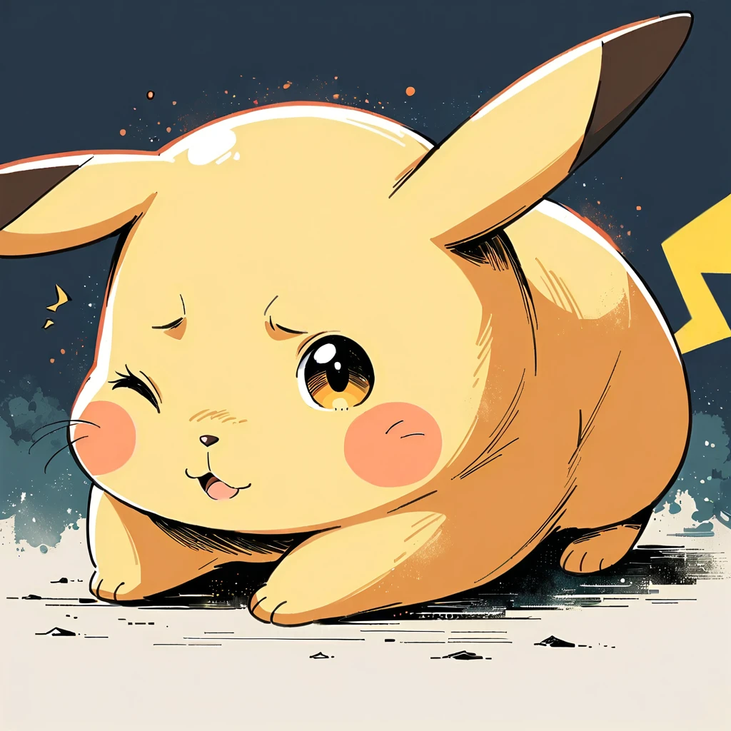 Pikachu with a sad face