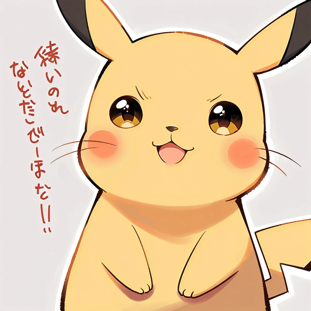 Pikachu with a sad face