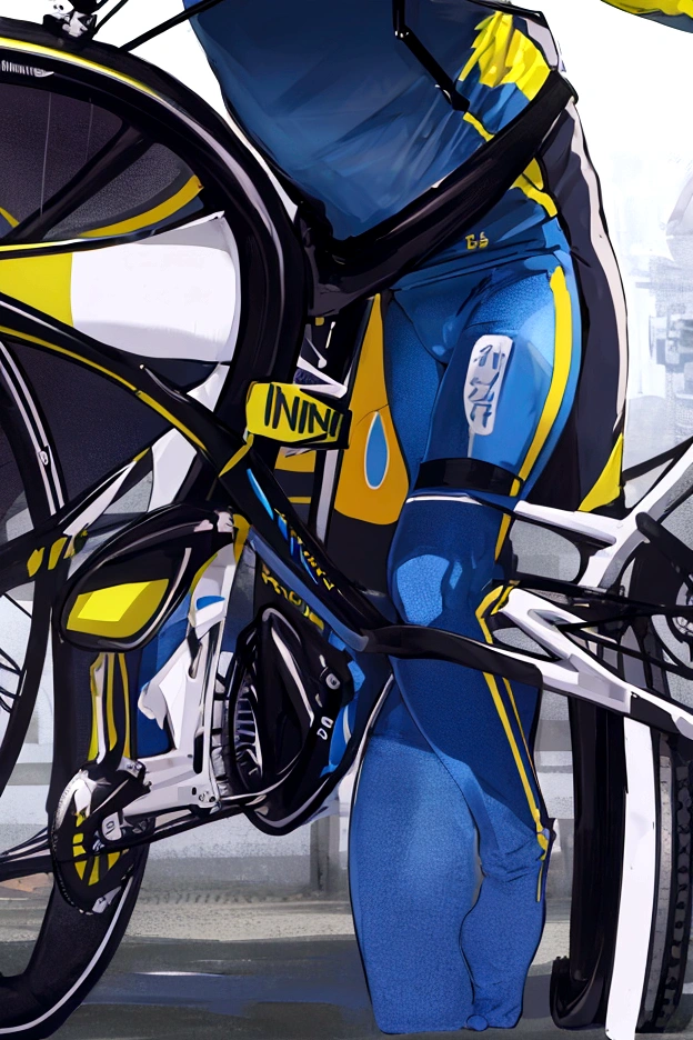 8K, best quality, (Highly detailed facial expressions), 아름다운 여성 in a bike outfit posing with a bicycle, sexy 100, transparent, biking!!, by Jay Yang, by Yan Hui, 🕹️ 😎 🚬, sporty, nike biking suit, bicycle, Body Shot, (Highly detailed facial expressions),