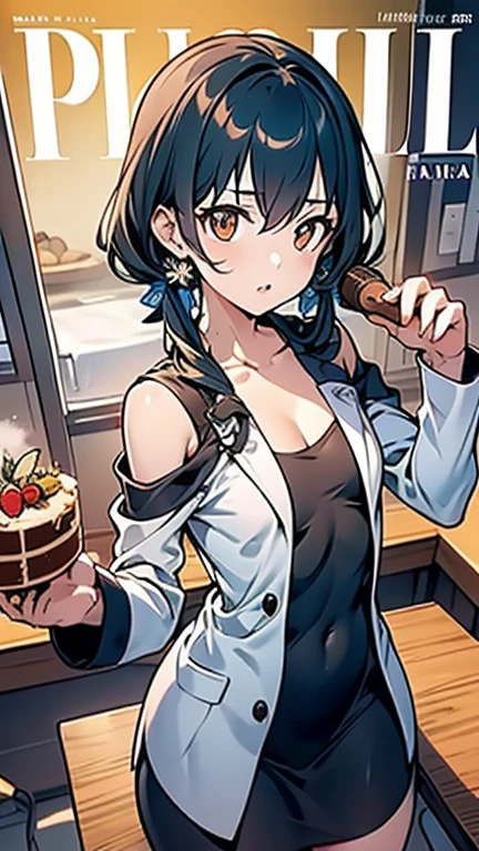 (Small breastss:1.3), (Firm breasts:1.1), (Pointed Chest:1.0), (Pudding cake magazine cover:1.3),(From above:1.0),(From the side:0.9),masterpiece, One girl, Great cleavage:1.1, Narrow waist, BIG ASS, Raised to be sexy, Small breasts: 1.3, Posing and showing off cleavage:1.2、alone, Open your mouth, cute beer glass cute grass,Black Hair, Dark green eyes, dress, Exposing shoulders, jewelry, clavicle, Side Lock, hair band, Earrings, indoor, Off the shoulder, sweater, Put your arms behind your back, plant, short hair and long locks, gild hair band, sweater dress:1.2, off-shoulder sweater, red sweater, Dark Gorgeous Hair, Big side hair, Very long side hair,Rendered (masterpiece: 1.2, highest quality), and (Ultra-high resolution) And exquisite (Depth of written boundary). This masterpiece is not only visually stunning but also tells,Cooking in the classroom kitchen ,View Viewer,