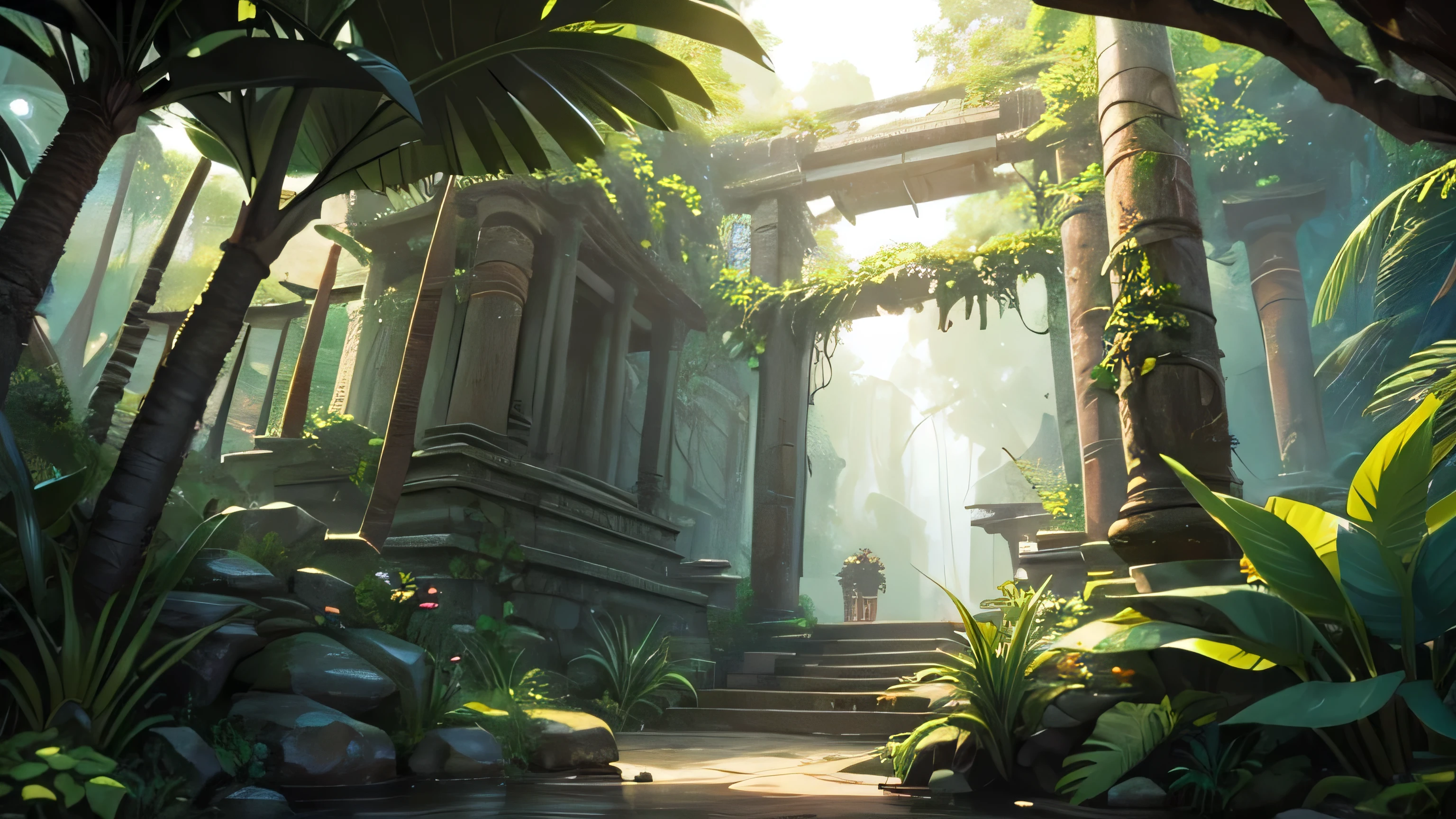 jungle temple background