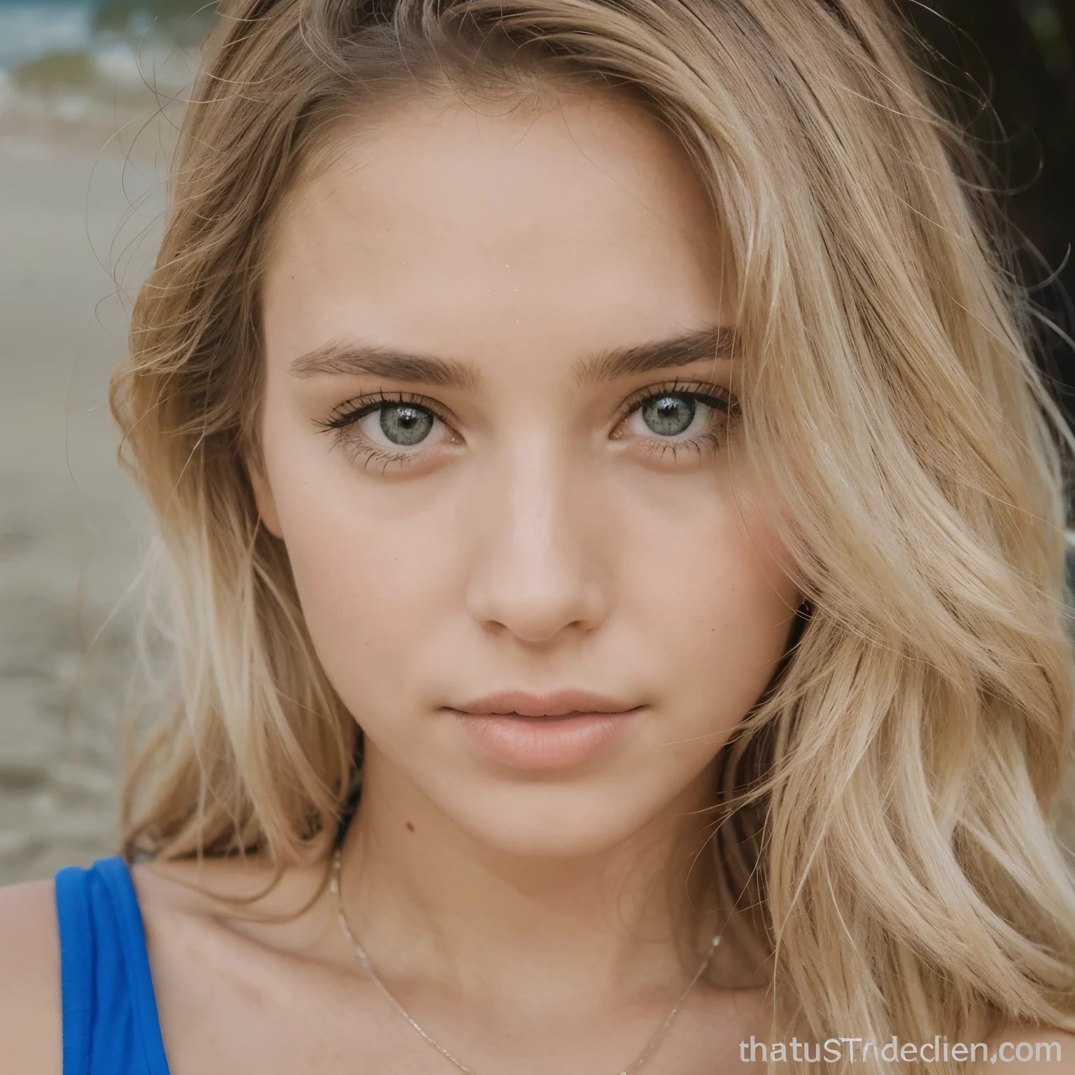 This same girl on the beach in a bikini