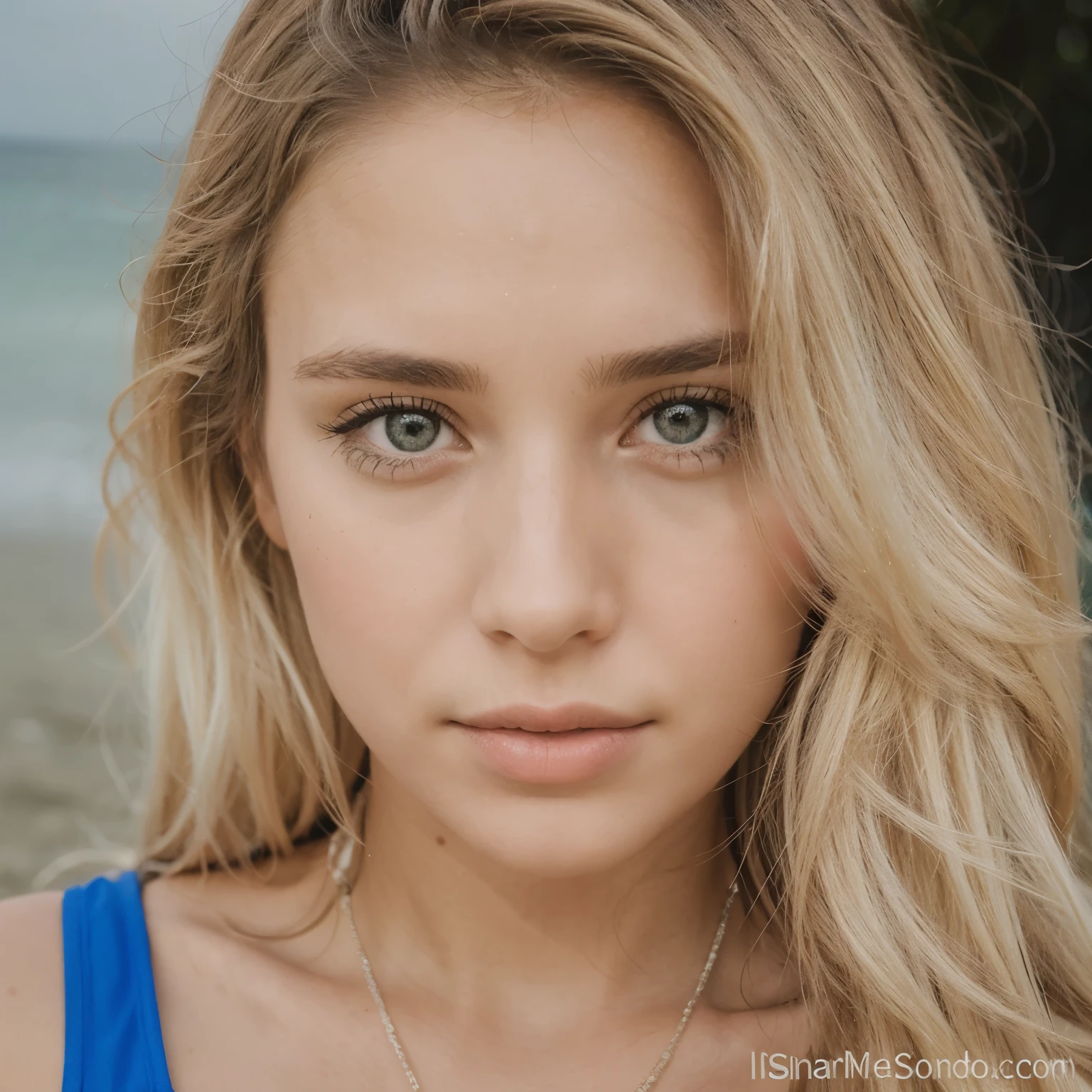 This same girl on the beach in a bikini