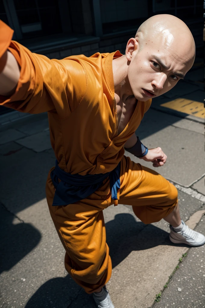 Goku stopping Saitama's strongest blow with one finger