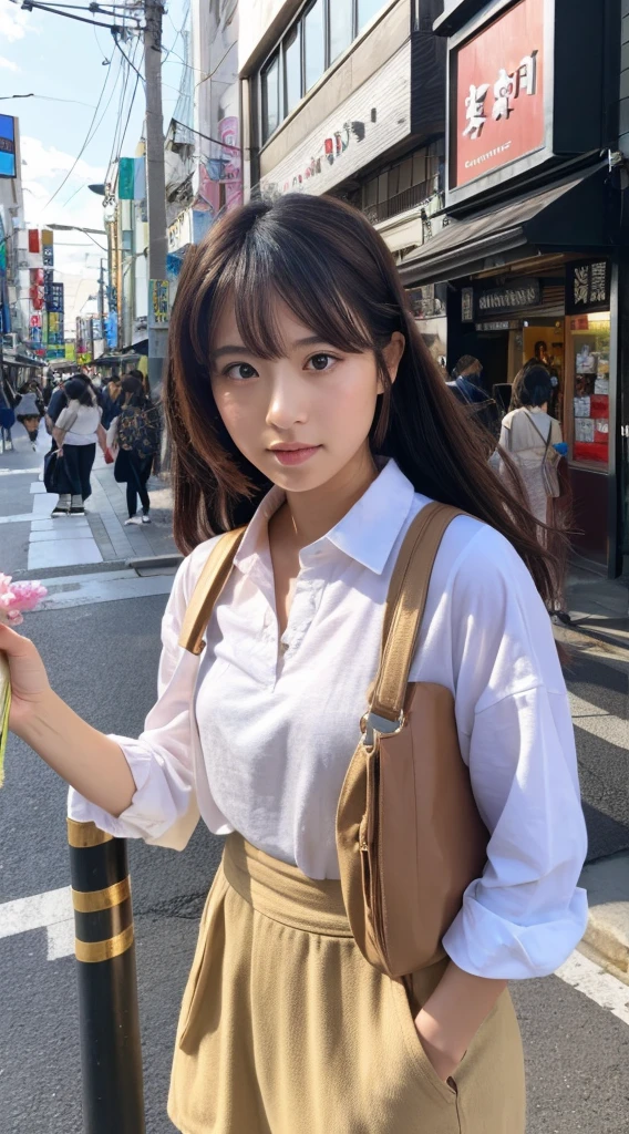 ((Highest quality)), ((masterpiece)), (detailed), Japanese,Street Corner,Beauty