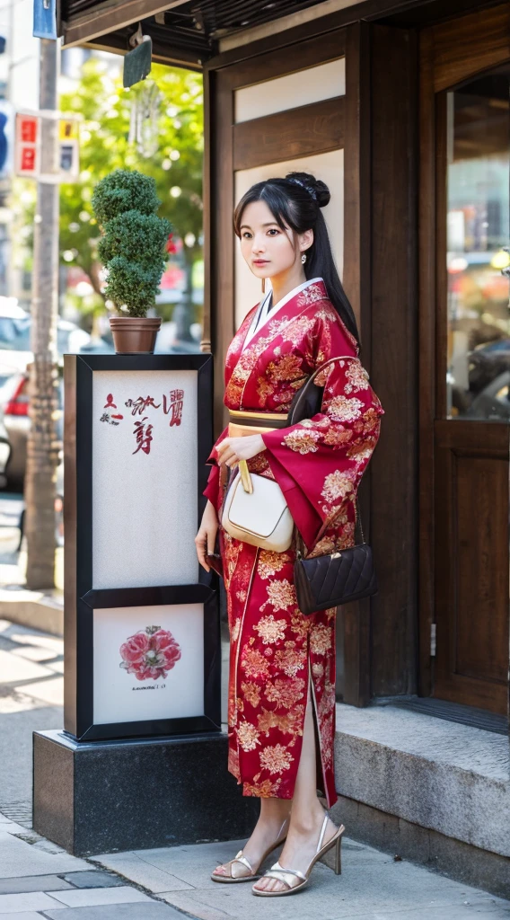 ((Highest quality)), ((masterpiece)), (detailed), Japanese,Street Corner,Beauty