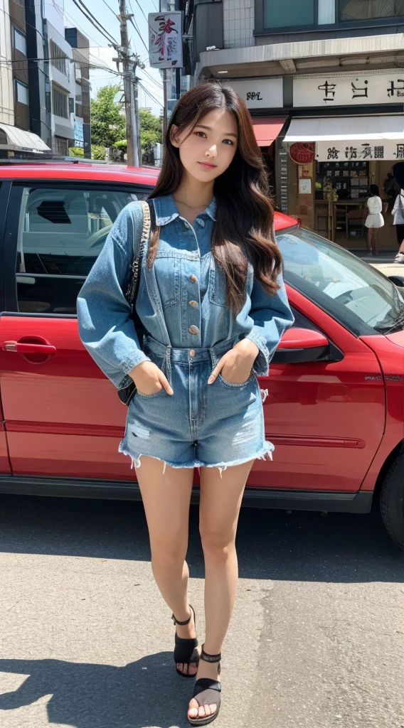 ((Highest quality)), ((masterpiece)), (detailed), Japanese,Street Corner,Beauty