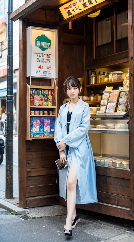 ((Highest quality)), ((masterpiece)), (detailed), Japanese,Street Corner,Beauty
