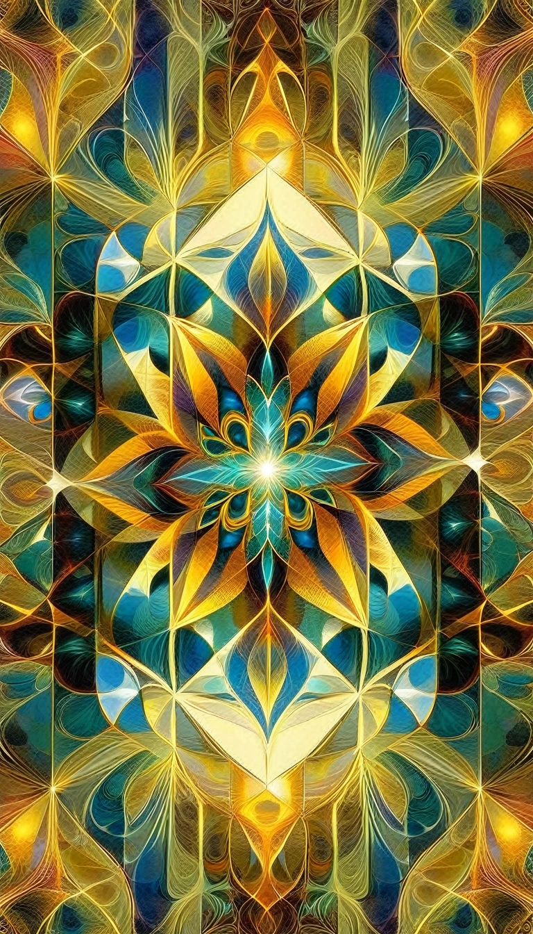 Fractal Art, Symmetry, Decorative Mat Tarot Card Style  (art inspired by Bill Sienkiewicz)
