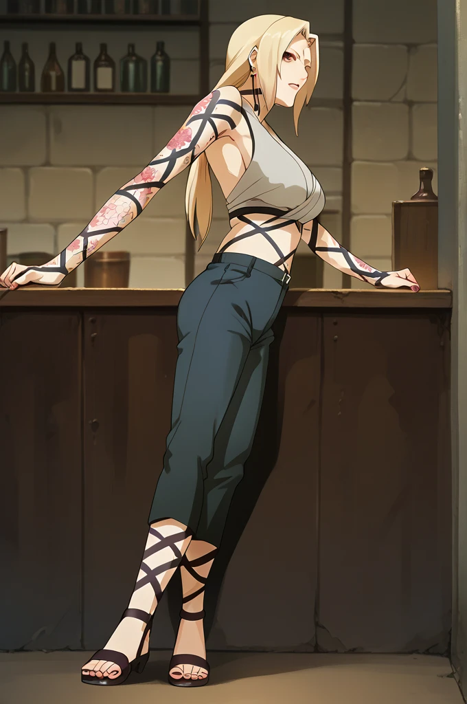 score_9, score_8_up, score_7_up, score_6_up, score_5_up, score_4_up, 
Byakugou no Jutsu \(tattoos\),
tsunade's sandals \(sandals\), 