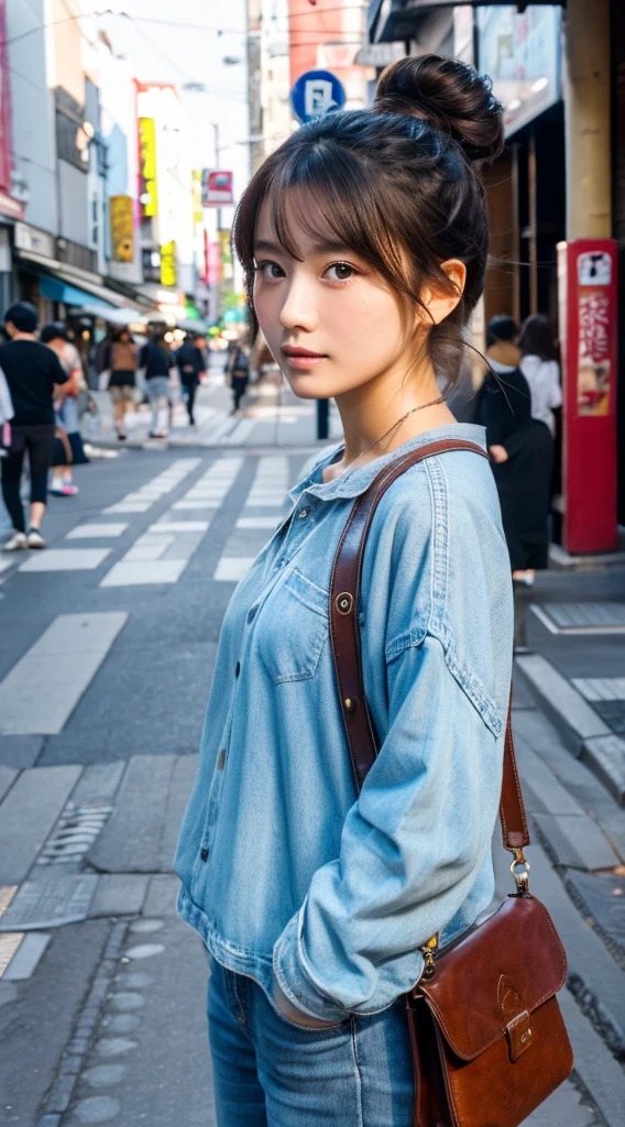 ((Highest quality)), ((masterpiece)), (detailed), Japanese,Street Corner,Beauty