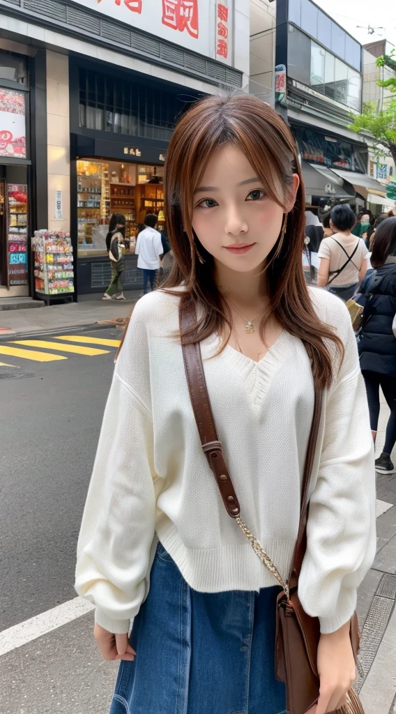 ((Highest quality)), ((masterpiece)), (detailed), Japanese,Street Corner,Beauty