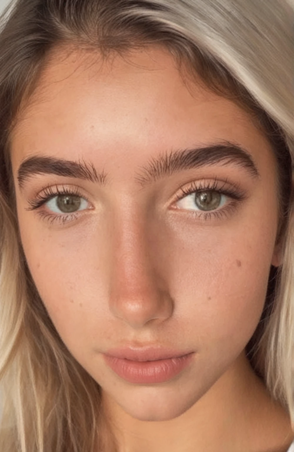 White 18 years old woman from south america, natural beauty, normal skin, whore face, front facing