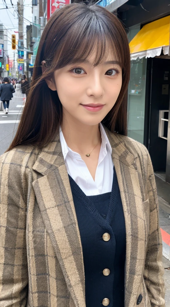 ((Highest quality)), ((masterpiece)), (detailed), Japanese,Street Corner,Beauty,Office Lady