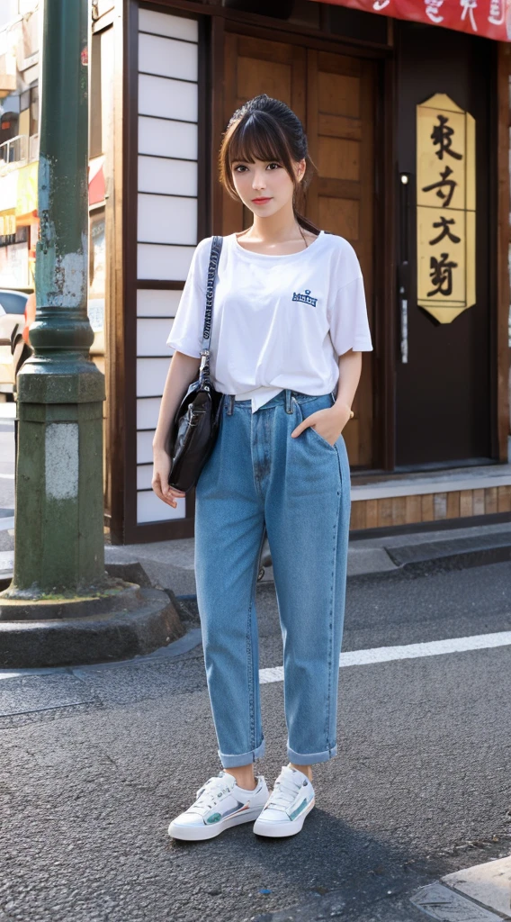 ((Highest quality)), ((masterpiece)), (detailed), Japanese,Street Corner,Beauty