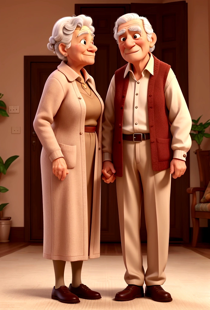 Give Latin physical characteristics to the elderly couple
