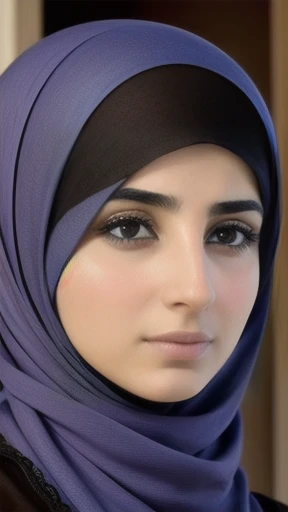 color photo beautiful Syrian woman, focus on their face.