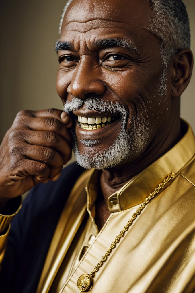 Grandfather with gold teeth