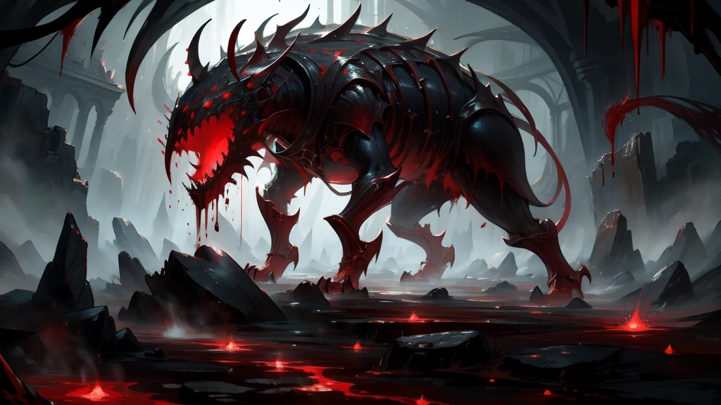 masterpiece, Highest quality, wide angle super detail, masterpiece, 8K, Natural light, Soft lighting, sunlight, High resolution (High Dynamic Range), Maximum clarity and sharpness, Multilayer Texture,
 Bloodmagic, Fantasy, magical energy, Blood