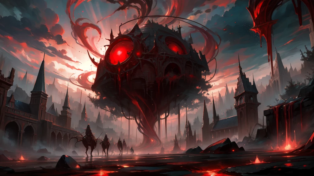 masterpiece, Highest quality, wide angle super detail, masterpiece, 8K, Natural light, Soft lighting, sunlight, High resolution (High Dynamic Range), Maximum clarity and sharpness, Multilayer Texture,
 Bloodmagic, Fantasy, magical energy, Blood