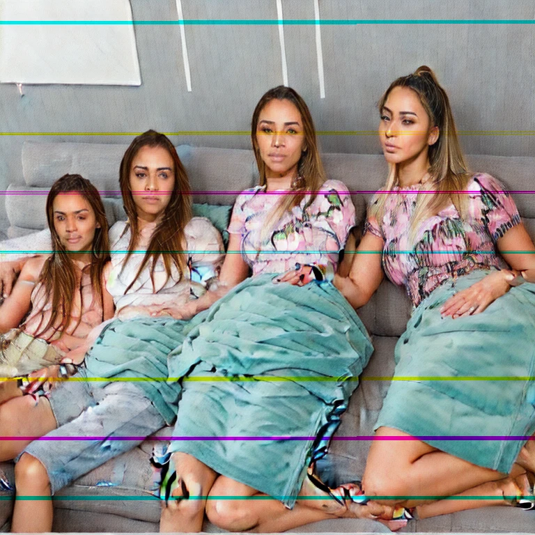 (masterpiece, best quality:1.2), há 3 pessoas sentadas num sofá, esquerda - mulher linda latina com corpo magra fitness, centro - homem careca com barba curta, direita - mulher linda latina com corpo fitness, imagem muito realista, mulher da direita está com a mão por baixo do cobertor masturbando o homem no centro da imagem