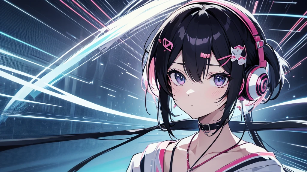 Woman wearing headphones, Anime Style 4 k, anime wallpaper 4k, anime wallpaper 4k, 4k anime wallpaper, anime art wallpaper 4k, anime art wallpaper 4k, Anime Style. 8K, Anime atmosphere, Nightcore, Ultra HD Anime Wallpaper, Anime Art Wallpaper 8K, Anime Background,summer,City,landscape、forest、far away、music