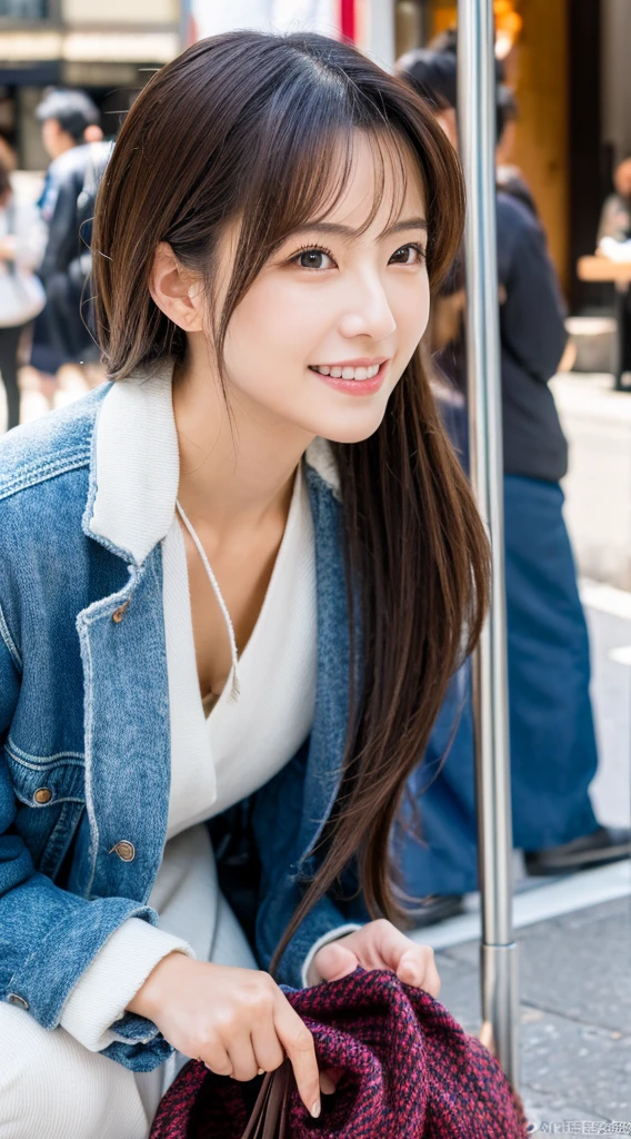 ((Highest quality)), ((masterpiece)), (detailed), Japanese,Street Corner,Beauty,Mature Woman