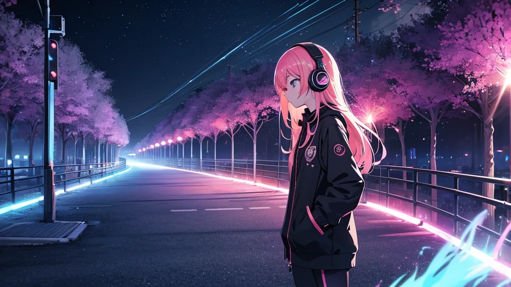 Woman wearing headphones, Anime Style 4 k, anime wallpaper 4k, anime wallpaper 4k, 4k anime wallpaper, anime art wallpaper 4k, anime art wallpaper 4k, Anime Style. 8K, Anime atmosphere, Nightcore, Ultra HD Anime Wallpaper, Anime Art Wallpaper 8K, Anime Background,summer,City,landscape、forest、far away、music