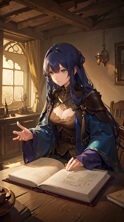 Tabletop RPG Maps, A village surrounded by a deep and mysterious forest, high quality, Incredible detail and captivating atmosphere. Add dramatic lighting elements and shadows、Makes the scene more immersive. The road leads to the village
