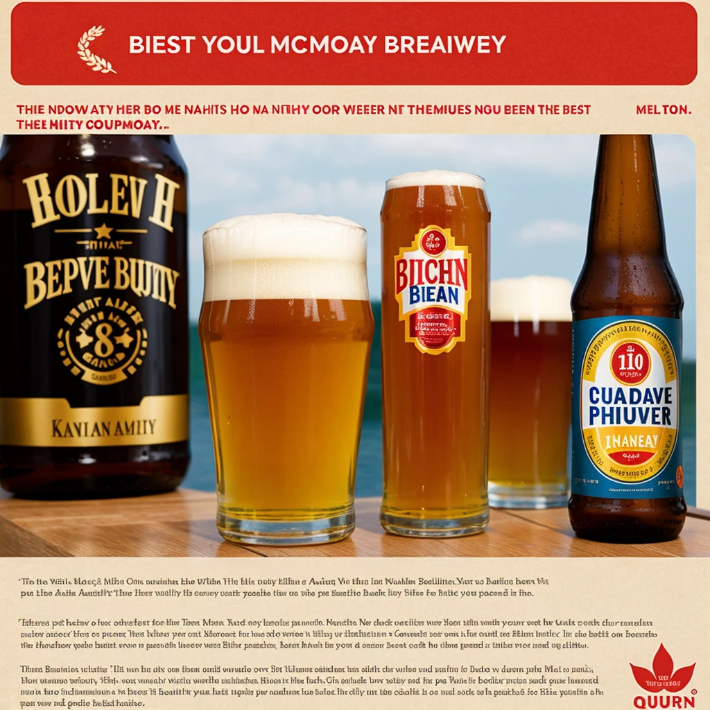 ((best quality)), beer promotion flyer, asian beauty