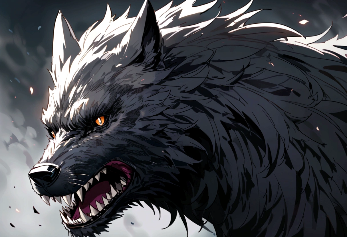 Werewolf: A giant black humanoid wolf..