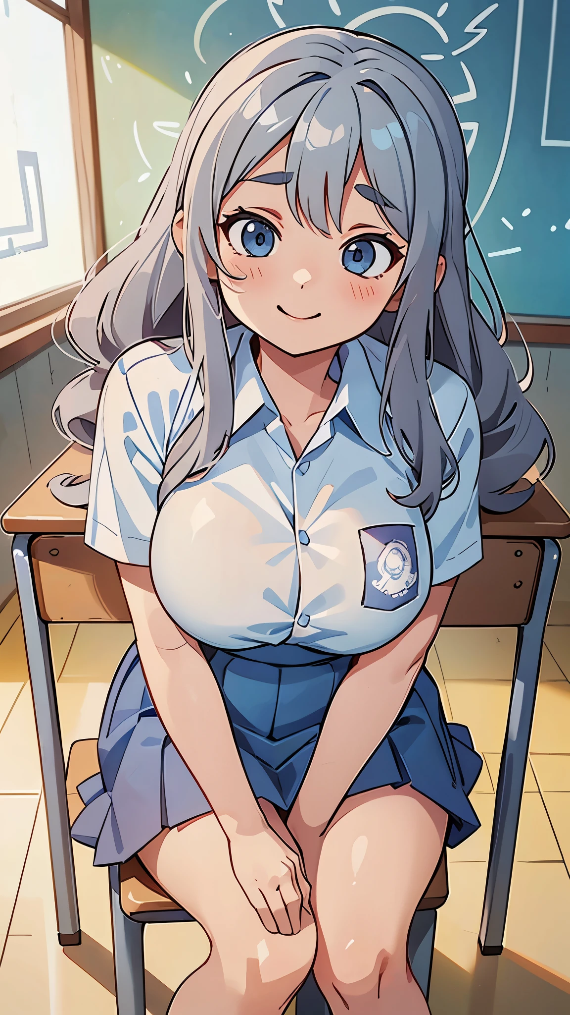 score_9, score_8_up, score_7_up, source_anime BREAK 1girl, solo, pov, (white serafuku:1.2), (blue short skirt:1.5), (White hair and blue highlights:1.5), (blue sailor collared:1.2), (blue ribbon tie :1.2), (light blue eyes:1.3), medium, short hair, solo, (medium breasts:1.2), masterpiece, (blushing:1.1), best quality, highly detailed, (fullbody image:1.5), kwaii, (blue inner hair:1.2), (two-tone hair:1.5), (blushing face:1.4), , (cat ears:1.4), cat tail,  perky breasts,  blush, pov_holding_remote, heavy breathing, pussy juice, twitching, heart, library, books, indoors, rating_questionable, egg vibrator in pussy, thigh strap