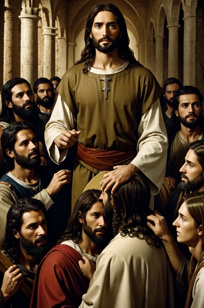 Jesus with his apostles