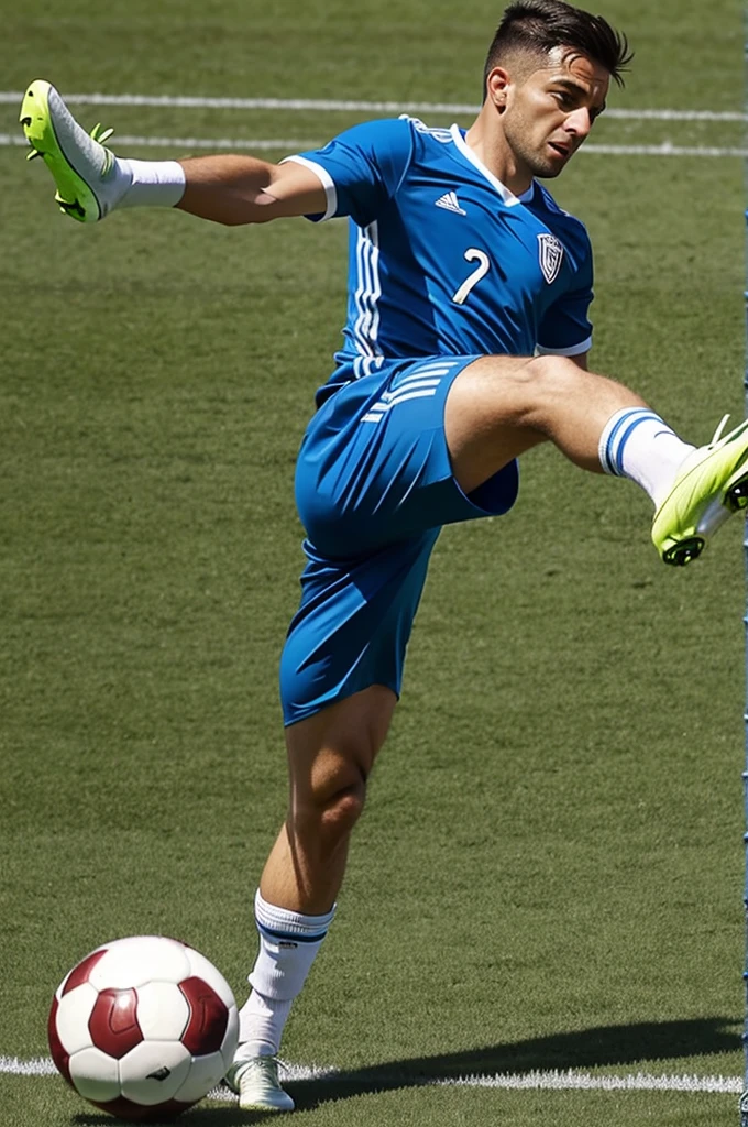 The physics of kicking a soccer ball 