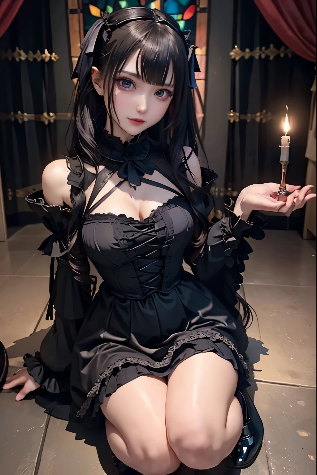 Hard Dark Gothic Makeup、Black dark eyeshadow、sad、Good skin radiance、Dark Gothicメイク、Dark smile、palace、The beauty of fragrance、24-years-old、Expression of intense sexual pleasure、Embarrassed look、Dark Gothic、Highest quality、Expression of sexual pleasure amid suffering、Drunk face、紫のMaid clothes、Mysterious、Noble、The face of someone holding it in the toilet、sexy、Loving smile、Twin tail hair、Right blue eye, Left eye is red、Super tempting pose、Platform Heel Shoes、Heavy makeup、Gothic ta clothes、Silver Hair、Long Hair Straight Hair、Cute Gothic Loliress、Beautiful Face、elegant features、Attractive face、Stained glass is the background、Chest glistening with sweat、The room is dark、goth long dress、Bell Sleeves、Wizard Sleeve、Decadent look、Sexually excited expression、Glossy thighs wet with water、Thighs that are wet and shiny with oil、Background of a room full of roses、sad expression、Rose Maiden、The embroidery is pink、The dress has pink embroidery.、Thigh-high socks、Knee-high socks、Gentle expression、Dark black eyeshadow、Stained glass and rose background、thighs are a little thin、Female Duo、Female couple、dark church background、Stained glass、Black metal world、Dark Castle、Dark Room、Slender body、gothic long dress、Victorian dress、Small breasts、Hold the wine in your right hand、Hold the lantern in your left hand、pantyhose、Sit on the bed、The bed is covered with roses、Lying in bed、Her thighs are shining with sweat、My body is wet and shiny、Lots of glitter on the thighs、sweating、My thighs are sticky from sweating、Sweat glistening on my thighs, The whole body is sweaty and shiny、I sweated a lot.、My thighs are sweaty、My thighs are wet、My thighs are shining with sweat、A lot of sweat glistening all over the body、Slender body、