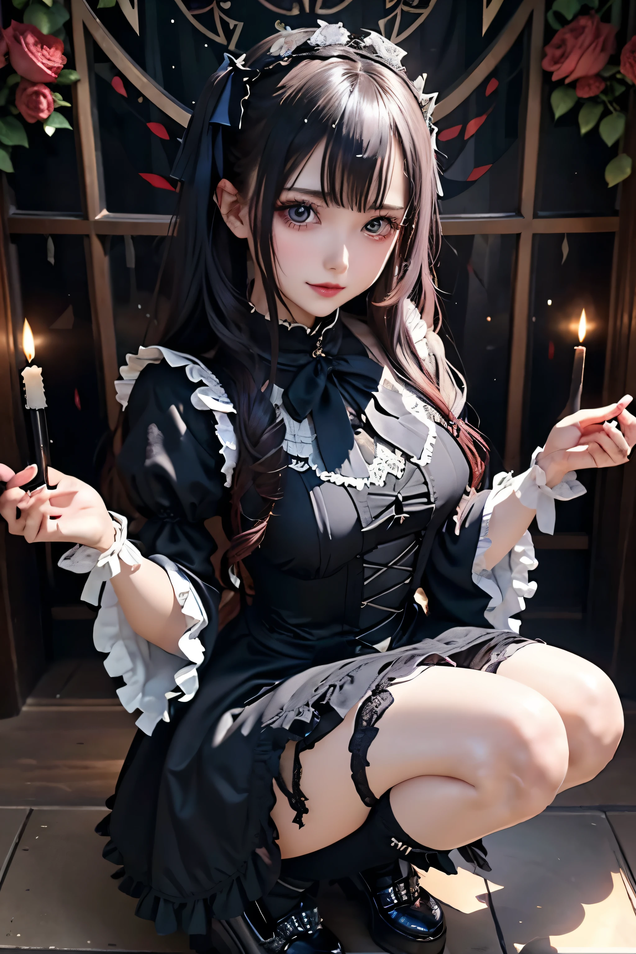 Hard Dark Gothic Makeup、Black dark eyeshadow、sad、Good skin radiance、Dark Gothicメイク、Dark smile、palace、The beauty of fragrance、24-years-old、Expression of intense sexual pleasure、Embarrassed look、Dark Gothic、Highest quality、Expression of sexual pleasure amid suffering、Drunk face、紫のMaid clotheysterious、Noble、The face of someone holding it in the toilet、sexy、Loving smile、Twin tail hair、Right blue eye, Left eye is red、Super tempting pose、Platform Heel Shoes、Heavy makeup、Gothic Lolita clothes、Silver Hair、Long Hair Straight Hair、Cute Gothic Lolita Dress、Beautiful Face、elegant features、Attractive face、Stained glass is the background、Chest glistening with sweat、The room is dark、goth long dress、Bell Sleeves、Wizard Sleeve、Decadent look、Sexually excited expression、Glossy thighs wet with water、Thighs that are wet and shiny with oil、Background of a room full of roses、sad expression、Rose Maiden、The embroidery is pink、The dress has pink embroidery.、Thigh-high socks、Knee-high socks、Gentle expression、Dark black eyeshadow、Stained glass and rose background、thighs are a little thin、Female Duo、Female couple、dark church background、Stained glass、Black metal world、Dark Castle、Dark Room、Slender body、gothic long dress、Victorian dress、Small breasts、Hold the wine in your right hand、Hold the lantern in your left hand、pantyhose、Sit on the bed、The bed is covered with roses、Lying in bed、Her thighs are shining with sweat、My body is wet and shiny、Lots of glitter on the thighs、sweating、My thighs are sticky from sweating、Sweat glistening on my thighs, The whole body is sweaty and shiny、I sweated a lot.、My thighs are sweaty、My thighs are wet、My thighs are shining with sweat、A lot of sweat glistening all over the body、Slender body、