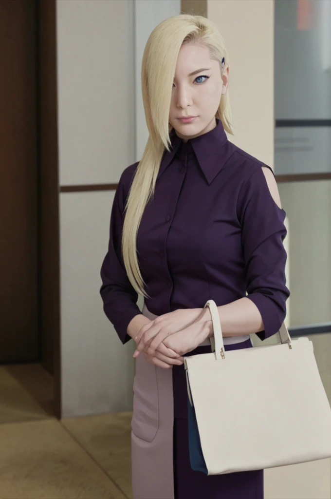 Ino Yamanaka, wide-shot, a woman, depth of field, business woman