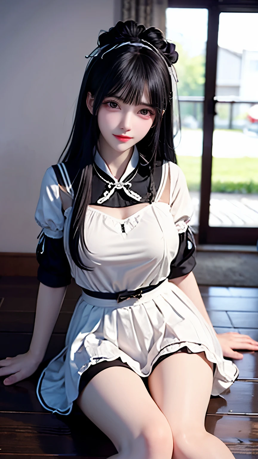(Very delicate and beautiful:1.2)super model,,Big Breasts,Beautiful breasts,voluptuous,【bike shorts】,,【3girls】,,Highest quality, High resolution, 8K,Kick in a hurry,Maid clothes,mini skirt.Three Girls