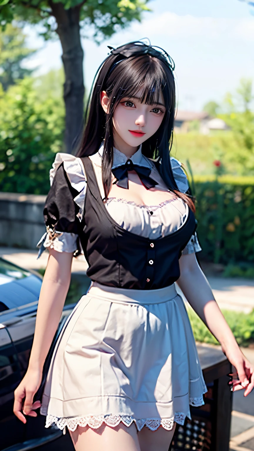 (Very delicate and beautiful:1.2)super model,,Big Breasts,Beautiful breasts,voluptuous,【bike shorts】,,【3girls】,,Highest quality, High resolution, 8K,Kick in a hurry,Maid clothes,mini skirt.Three Girls