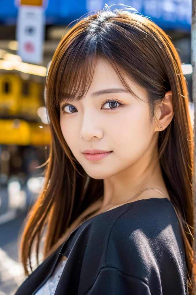 ((Highest quality)), ((masterpiece)), (detailed), Japanese,Street Corner,Beauty,Mature Woman