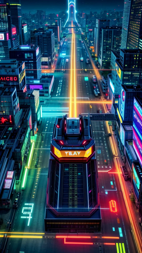Tokio a natta, Aerial view, sci-fi movie, empty street, natta, old store, irregular, circuit boards, intricate, super detailled, realisitic, hyper realisitic, high qualiy, better, super detaill , crazy detail, very detailled, photorealisitic, epic composition, better quality, 32K --v 6