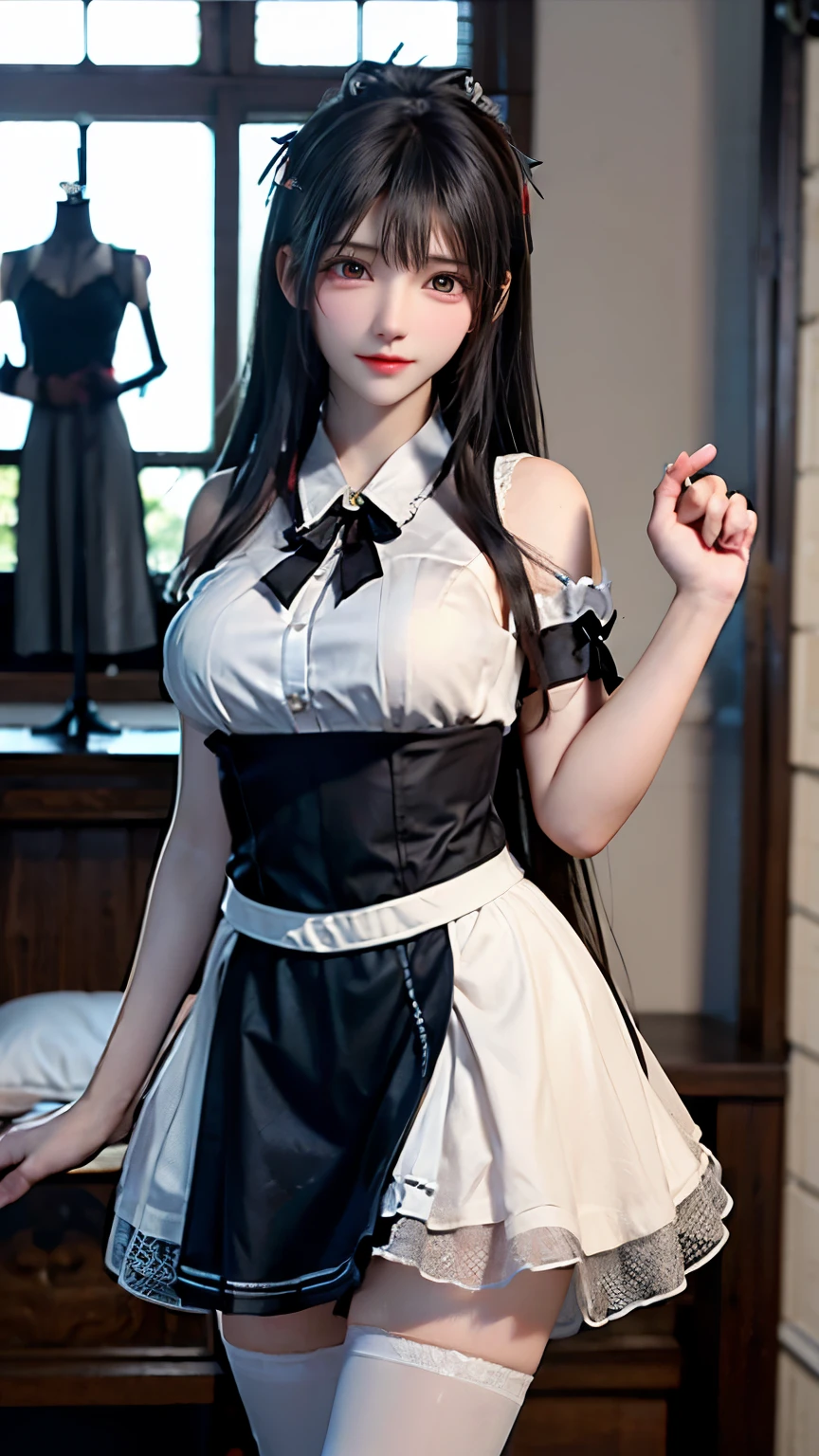 (Very delicate and beautiful:1.2)super model,,Big Breasts,Beautiful breasts,voluptuous,【bike shorts】,,【3girls】,,Highest quality, High resolution, 8K,Kick in a hurry,Maid clothes,mini skirt.Three Girls
